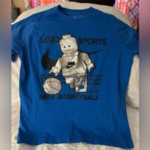 Nike and LEGO Collaboration Kids Blue Sports Basketball Tee